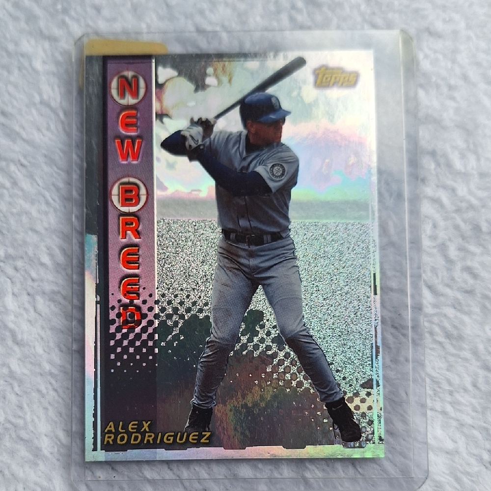 Topps New Breed Card with Gray and Black Uniform Alex Rodriguez 1998 Topps
